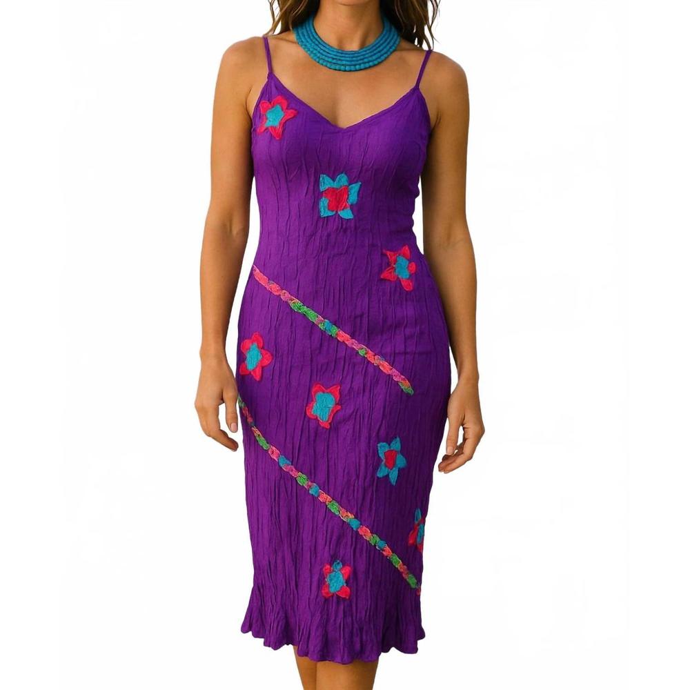 NEW DIVA USA sibella crushed dress in purple